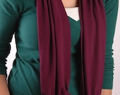 Deep Purple Colored Jersey Scarf