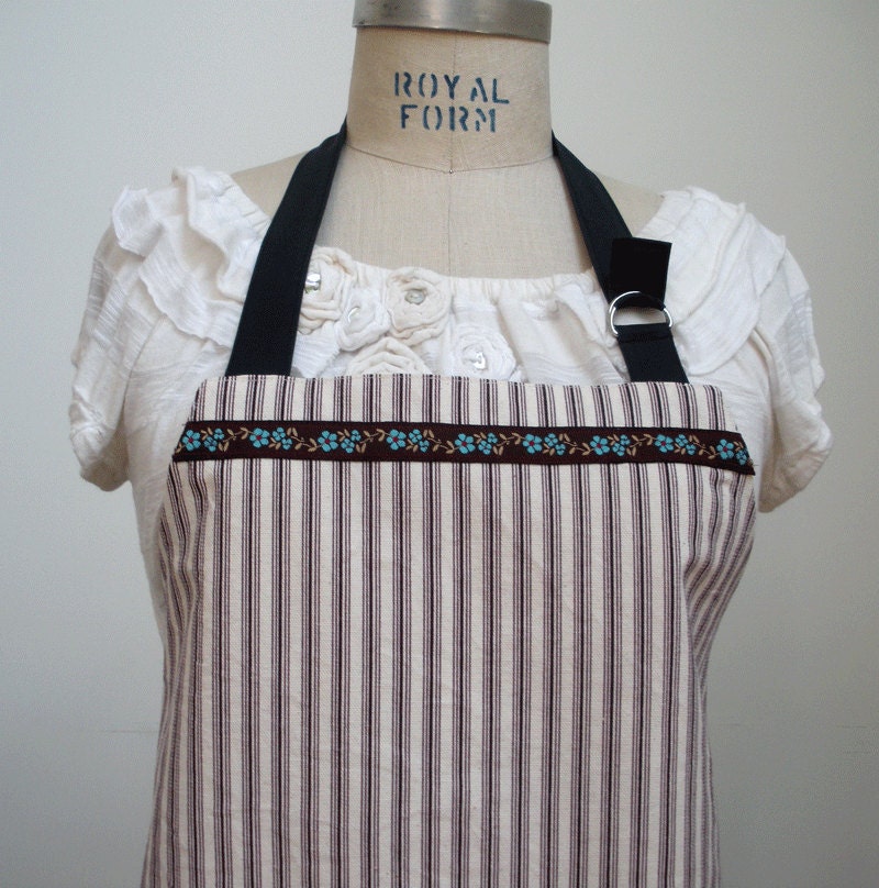 Chocolate Stripes Chef's Apron