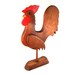 Vintage carved wooden rooster American folk art