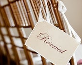 Wedding Reception- Ceremony-Chair Signs-AGED Vintage Garden collection