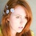 Four vintage flower bobby pins