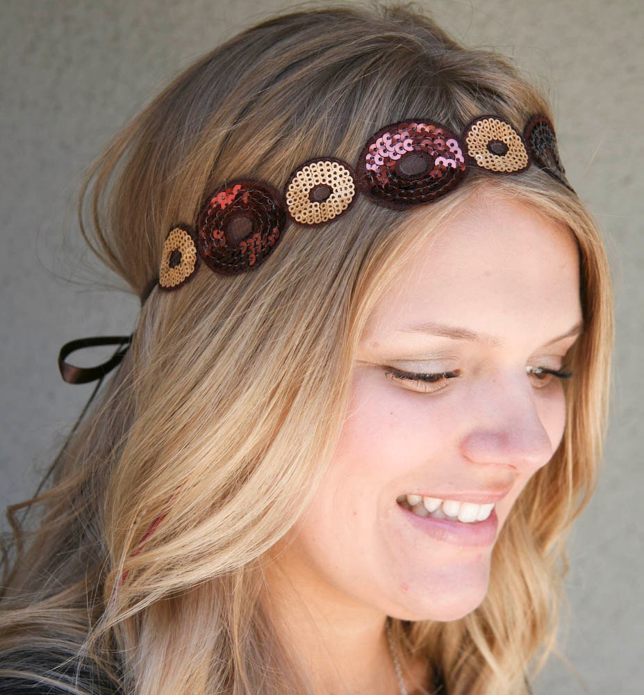 Hippie tie headband for women and teens, women hair accessory