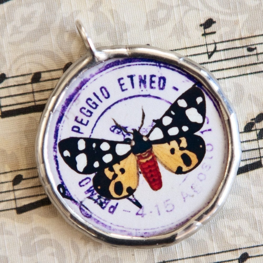 fly free butterfly medallion pendant