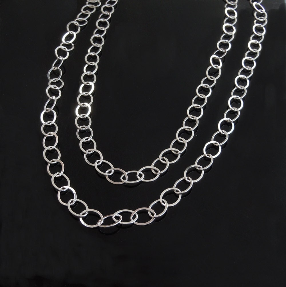 Sterling Silver Cable Chain Necklace - 36 inches