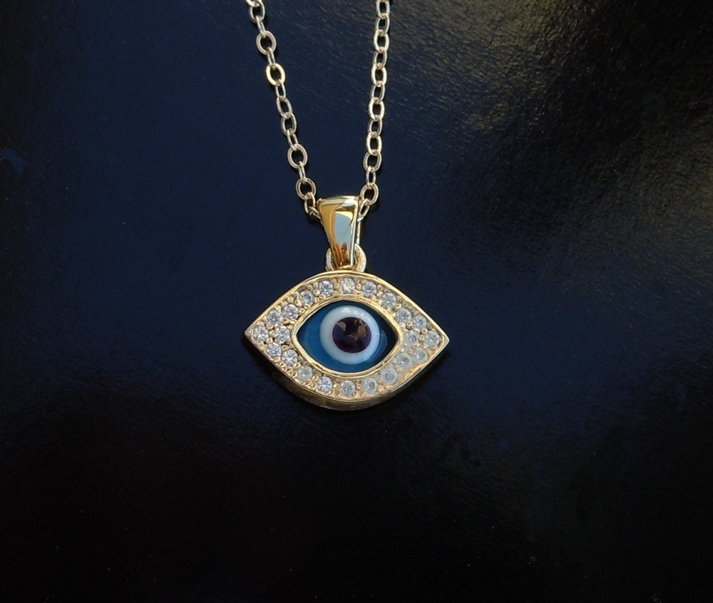 Evil Eye Necklace - Vanessa Hudgens Style in Gold