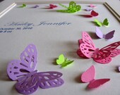 CUSTOM 3D Butterfy Arc. Birth Keepsake. Wedding. Anniversary. Memorial. 8x10. YOUR Colour Choices. Made to Order
