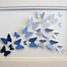 Blue Velvet - 3D Butterfly Art - Upcycled Paint Chips - 5X7