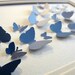 Blue Velvet - 3D Butterfly Art - Upcycled Paint Chips - 5X7