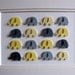 Yellow and Gray Baby Elephants - 3D Whimsy Collage - 5X7 - MADE to ORDER