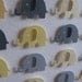 Yellow and Gray Baby Elephants - 3D Whimsy Collage - 5X7 - MADE to ORDER