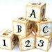 Alice in Wonderland Wooden Baby Blocks birthday party girls nursery decor wood toy blocks