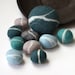 Felted Pebble Gift Set in Blue tones