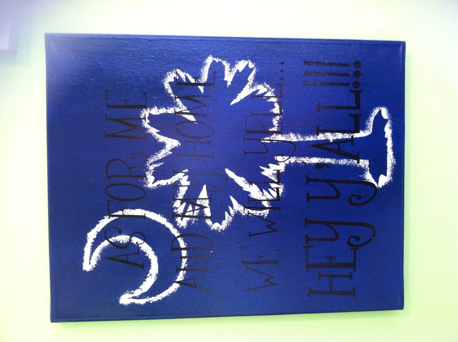 As For Me... Gamecocks, Clemson,Southern painted canvas.