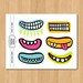 Ghoulish Grins PRINTABLE Monster mouths