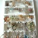 Jewelry Holder,  54-108 Pairs, 20 Jewelry Pegs, Boutique Quality & Design, Cabinet Grade Semi-Gloss White Paint, Maple, Wood, Ready To Ship
