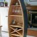 6 Ft Boat Wine Rack Glass Holder bookcase shelf canoe Hand crafted Knotty Pine bookshelf nautical furniture