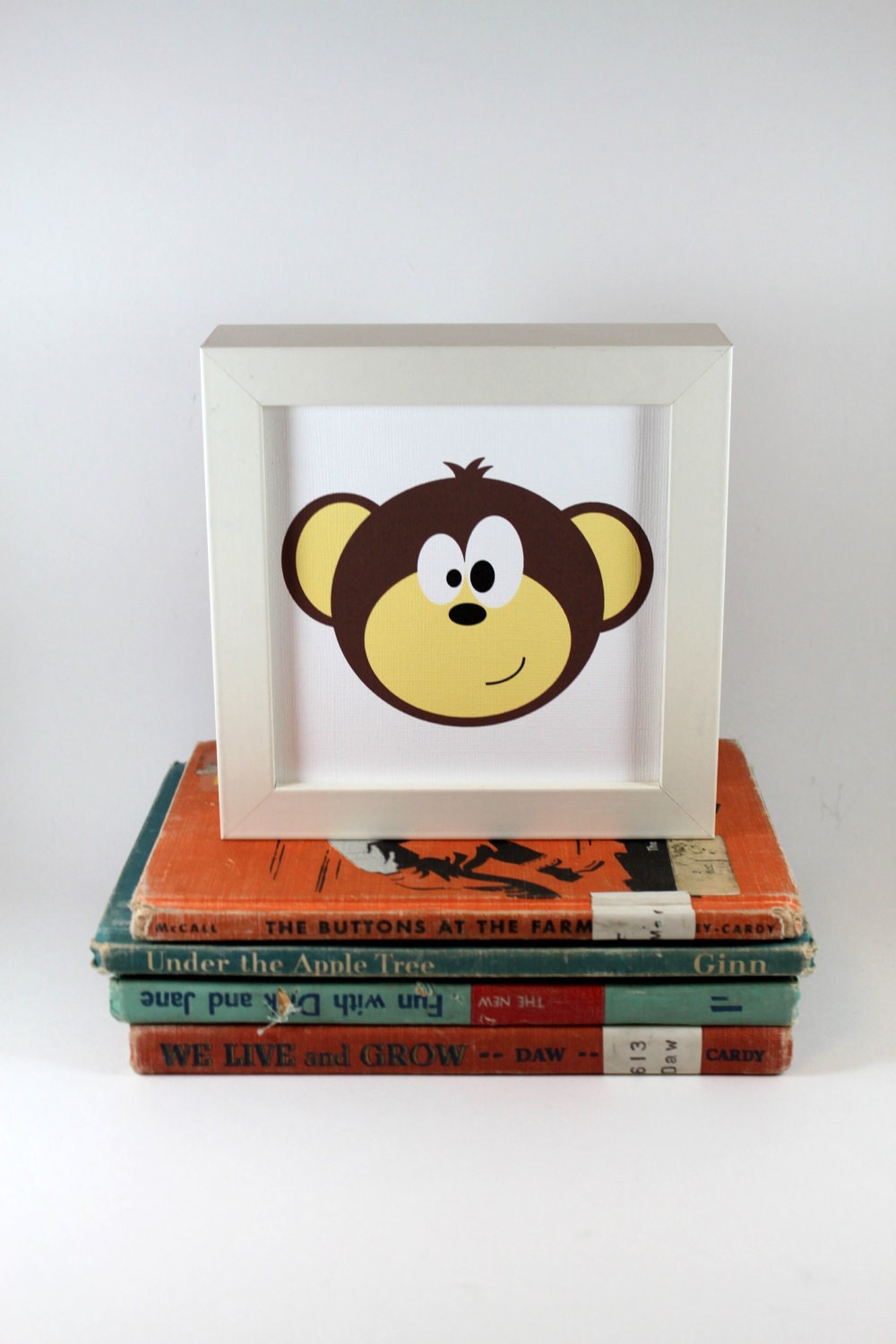 Monkey Print, Childrens Art Print, Kids Wall Art, Nursery Decor, Animal Poster, Wild Animal, Jungle Animal