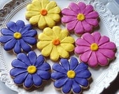 Bright Gerber Daisy Cookies 1 dozen