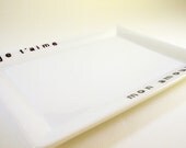 Hand Painted Dish - French Je t'aime mon amour