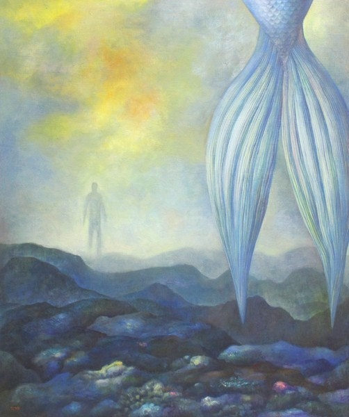 Original Painting - Where is the fish going ..2