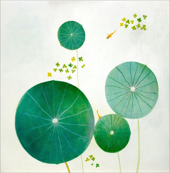 Limited Edition Print A4 size - A very small pond / medaka 16/50