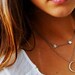 Mini Crescent Moon and Stars Necklace- Handcut Modern Silver Crescent Moon Shape with Three Tiny Stars