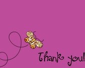 Orange Butterfly Thank you set of 12