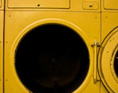 Mustard Yellow Washing Machine- 8 X 10 Photography Print - Washer Laundromat Surreal