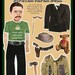 Teddy Roosevelt original Hipster paper doll magnet collage
