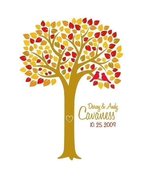 Personalized Fall Wedding Tree