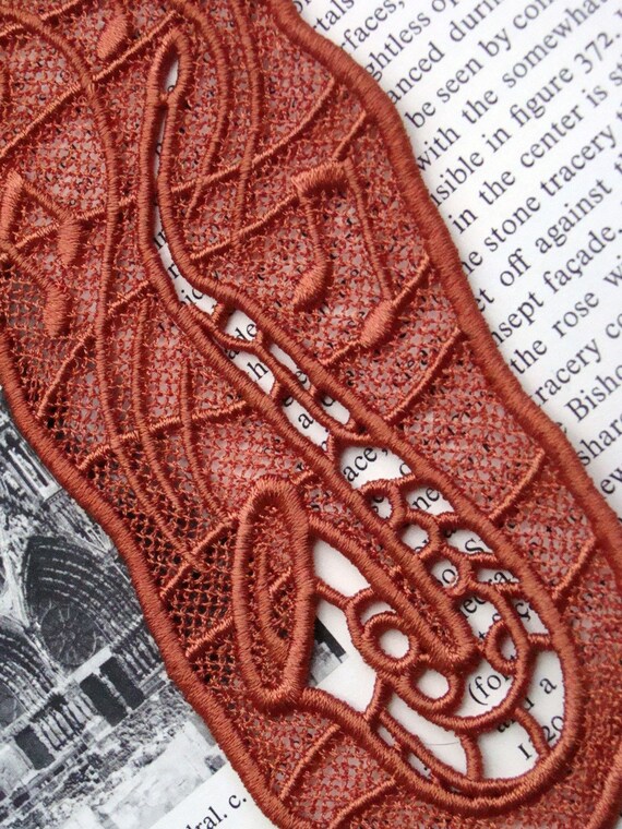 Copper Saxophone Lace Bookmark