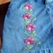 Pink Fleur Reclaimed Denim Skirt