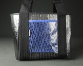 Vegan Black and Purple Purse - Carbon Fiber Sailcloth
