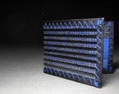 Mens Wallet - Carbon Fiber Bifold ID - Black & Blue