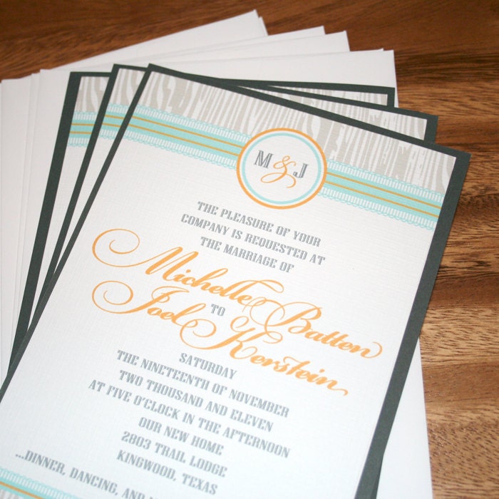 Faux Bois (Wood Grain) DIY Wedding Printable
