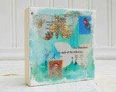 BUTTERFLIES  Mini Encaustic Mixed Media Painting