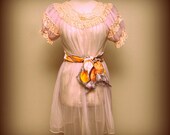 vintage mary barron lavender nightie frock