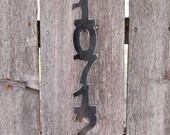 Metal Address House Numbers Set of 5 Vertical