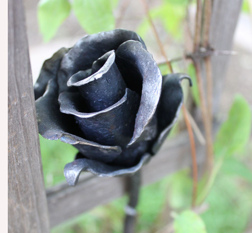 Iron anniversary Iron Rose - Handforged Flower - Handforged Rose - Great Gift Idea- iron 6th anniversary - Bridesmaids
