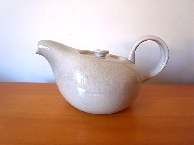 Vintage Russel Wright American Modern Teapot Granite Grey