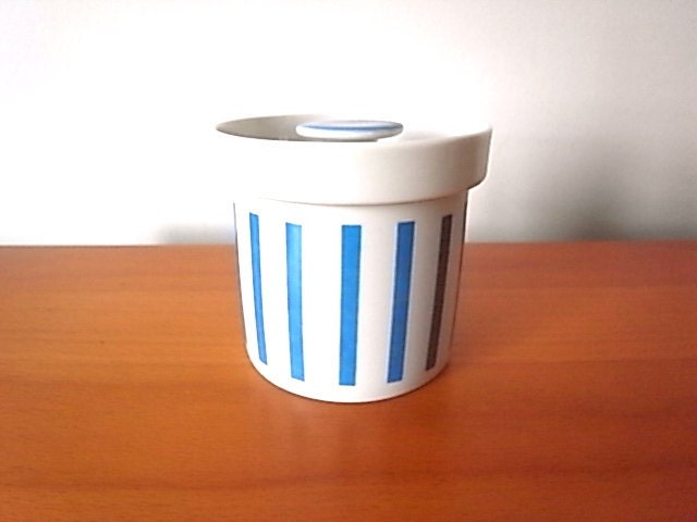 Vintage LaGardo Tackett for Schmid Porcelain Lidded Jar Blue