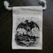 Flying Skull Bat Halloween Party Favor Muslin Bag
