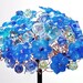 Royal Blue Floral Table Lamp