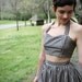 Handmade Playsuit, Crop Top, Black & White Gingham xs-s-m-l