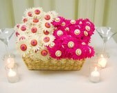 100 Custom Colors Wedding Button Flower Stem Favors Decorations