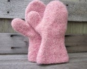 Felted Mitten - Children - Rose Pink