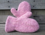 Felted Mittens - Child -  Cotton Candy Pink