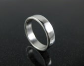 Mens Silver Ring Chunky Hammered Band