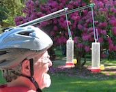 Hummingbird Feeder Helmet, Silver & Gray, Watch The Video