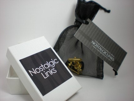 Yellow Lightening Bolt Cufflinks